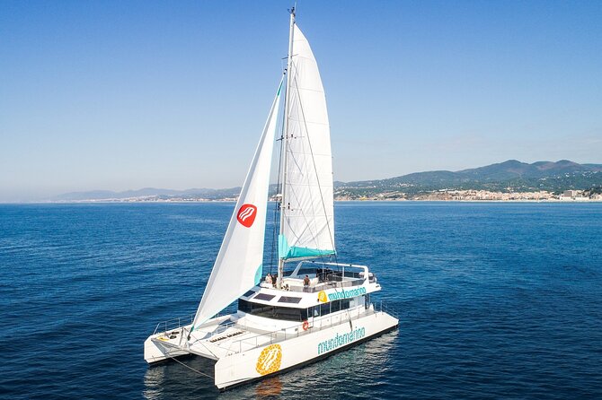 Bay of Malaga Catamaran Sailing - Pompidou Centre View to the Port Skyline