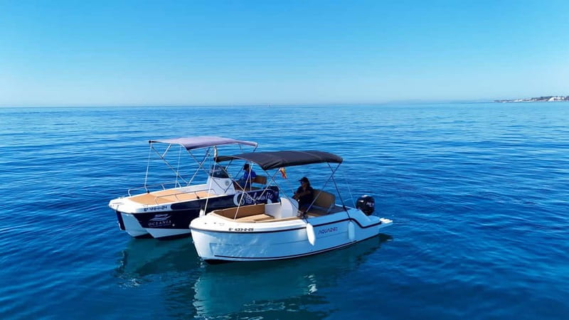 Benalmádena: license-Free Rent Boat for Dolphin Watching - The “license-free” boat setup: big category, easy feel