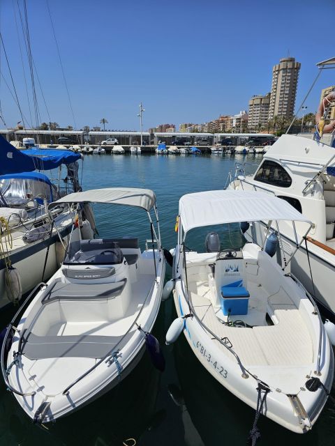 Boat without licence, fuel included - License-free captain time in Fuengirola, with real instruction