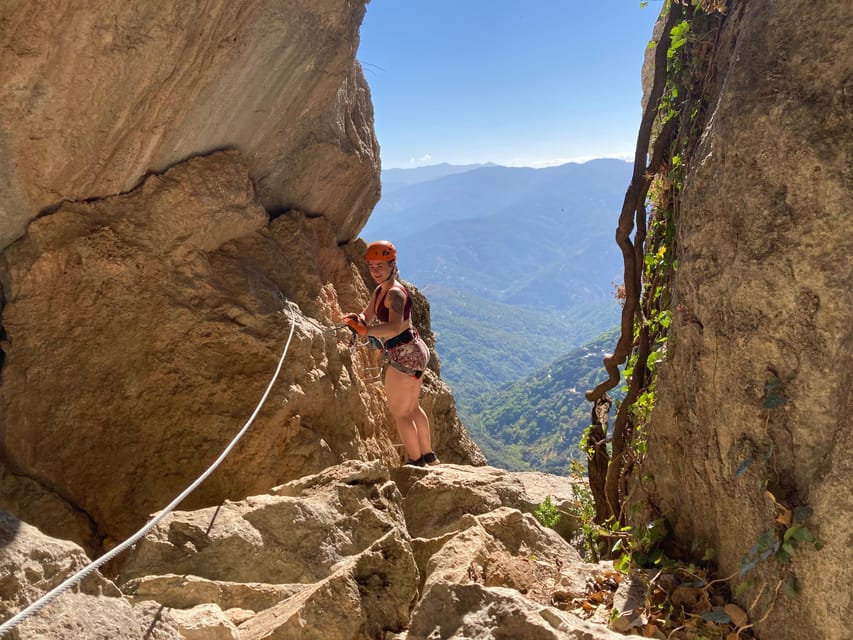 From Estepona: Vía Ferrata de Benalauria climbing tour - The view payoff: Genal Valley at the top, plus the canyon finish
