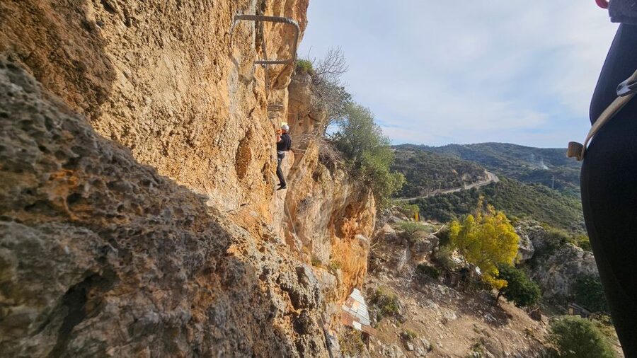 From Estepona: Vía Ferrata de Casares guided climbing tour - The route basics: K3, 45 meters up, and La Plana’s aerial feel