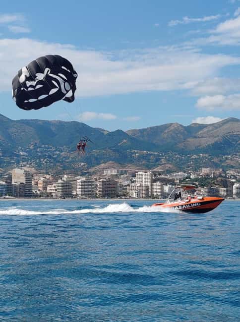 Fuengirola: Deluxe Parasailing Flight from Fuengirola Port - Fuengirola Port parasailing, with real calm built in