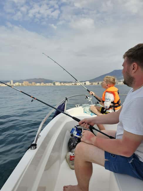 Fuengirola: Fishing Trip with Drinks and Gear - The 22-foot Orizzonti Andromeda boat, built for bottom fishing
