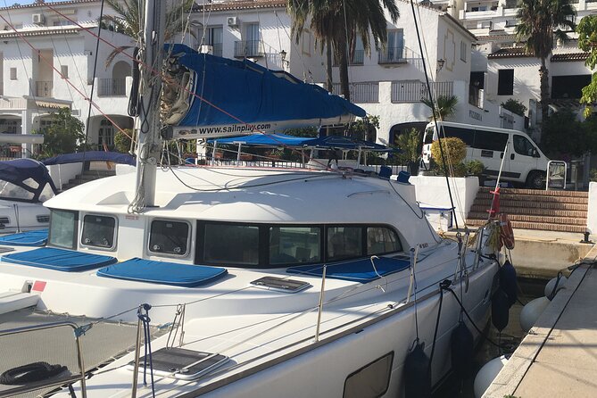Half-Day Luxury Catamaran Sailing Cruise in Granada - La Cantarrijan anchored beach time: lunch plus swim and snorkel