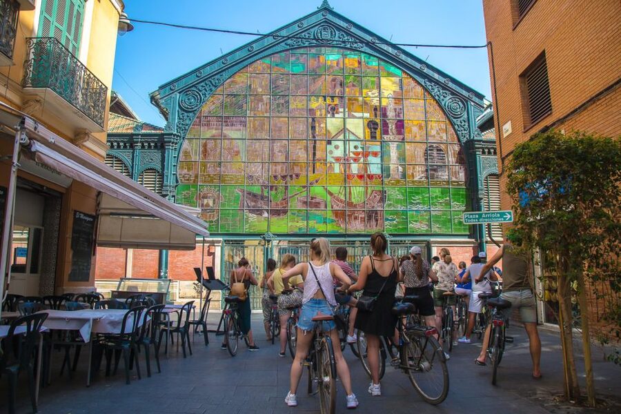 Malaga Bike Tour - Old Town, Marina & Beach - Cycling Through the Port at Muelle Uno