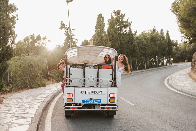 Malaga Express Tour with Local Guide in Eco Tuk Tuk Private - UMA, the Bank of Spain branch, and Malaga’s civic core