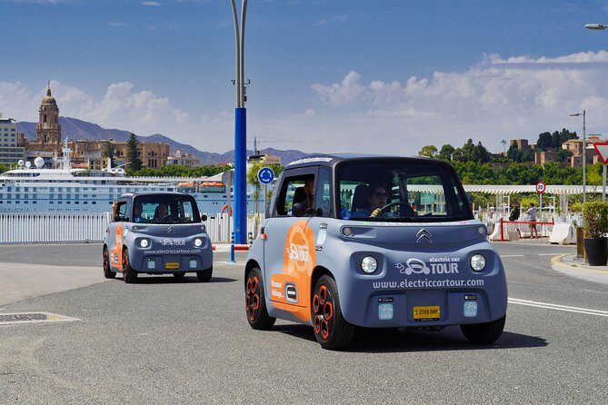 Málaga Sunset & Night Tour by Electric Car - Color Cube to cruise terminal: quick wins along the route