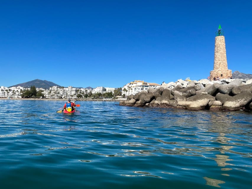 Marbella: Guided Kayak Tour in Puerto Banús - Learning Paddling Through Games (Not Lectures)