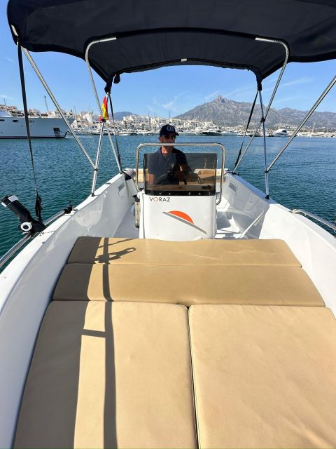 Marbella: Self-Drive Boat Rental - No-Boating-License Driving: What You Control, and What the Staff Handles