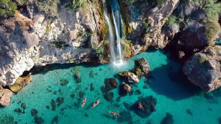 Nerja: Free Kayak Route along the cliffs of Nerja and Maro - Clear kayaks and the included gear that actually helps