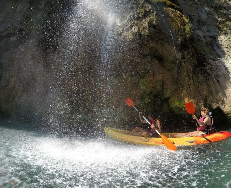 Nerja: Guided Kayak Tour Nerja Cliffs and Maro Waterfall - The Cascada de Maro Stop: Swim Time and Water-Photo Energy