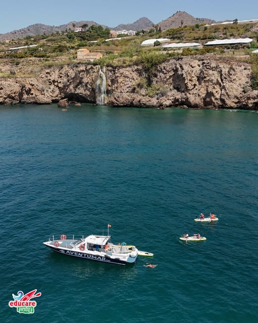 Nerja: Maro Waterfall Boat Trip with Paddleboarding & Drink - Meeting point in Caleta de Velez Málaga, and how to start smoothly