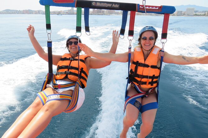 Parasailing in Fuengirola - The Highest Flights on the Costa - How the group works, and the 200kg combined weight rule