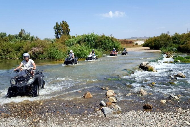 Quad Bikes for Guided Tours. - The first lesson: demonstration and practice on paved straight paths