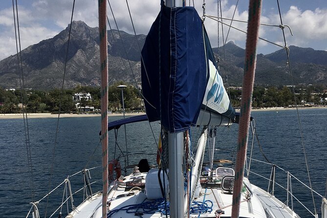 Shared Experience. Sunset Sailing Puerto Banus - Anchor time for swimming in the Mediterranean