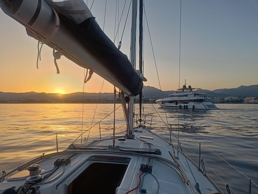 Sunset Sailing in Private Sailboat Puerto Banus Marbella - Returning to Puerto Banús: The Dusk Port Approach Is the Wow