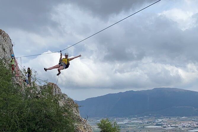 Via Ferrata & Zip Line Zafarraya - The obstacle menu: pendulums, monkey bridges, and zip lines for all levels